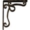 Ekena Millwork Orleans Wrought Iron Bracket, (Triple center brace), Antiqued Brass 2"W x 10"D x 12"H BKTM02X10X12TOLABS - alternate 2